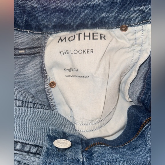 MOTHER Denim The Looker Graffiti Girl jeans sz 24 pristine - Picture 13 of 16